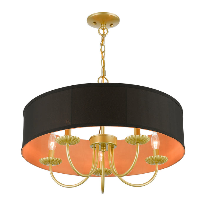 Livex Lighting 45125-33 Five Light Pendant, Soft Gold