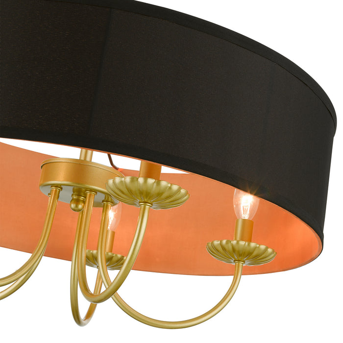 Livex Lighting 45125-33 Five Light Pendant, Soft Gold