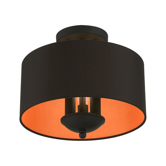 Livex Lighting 45611-04 Three Light Semi-Flush Mount, Black