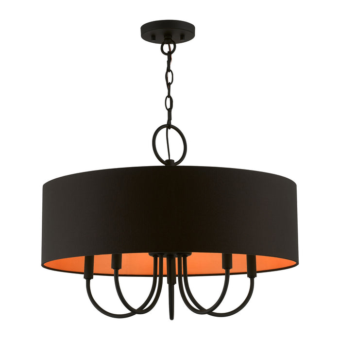 Livex Lighting 45615-04 Five Light Pendant, Black