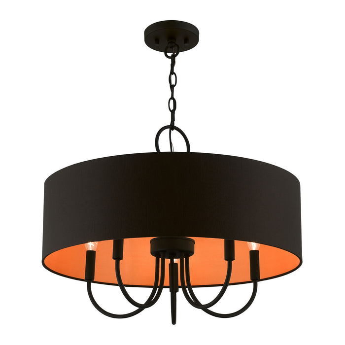 Livex Lighting 45615-04 Five Light Pendant, Black