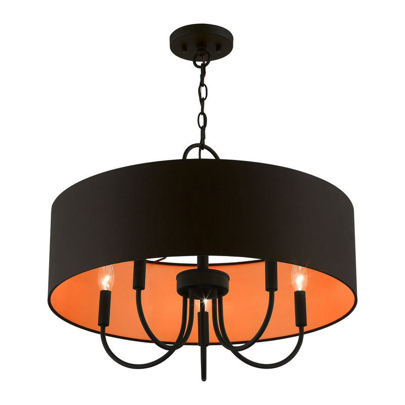 Livex Lighting 45615-04 Five Light Pendant, Black