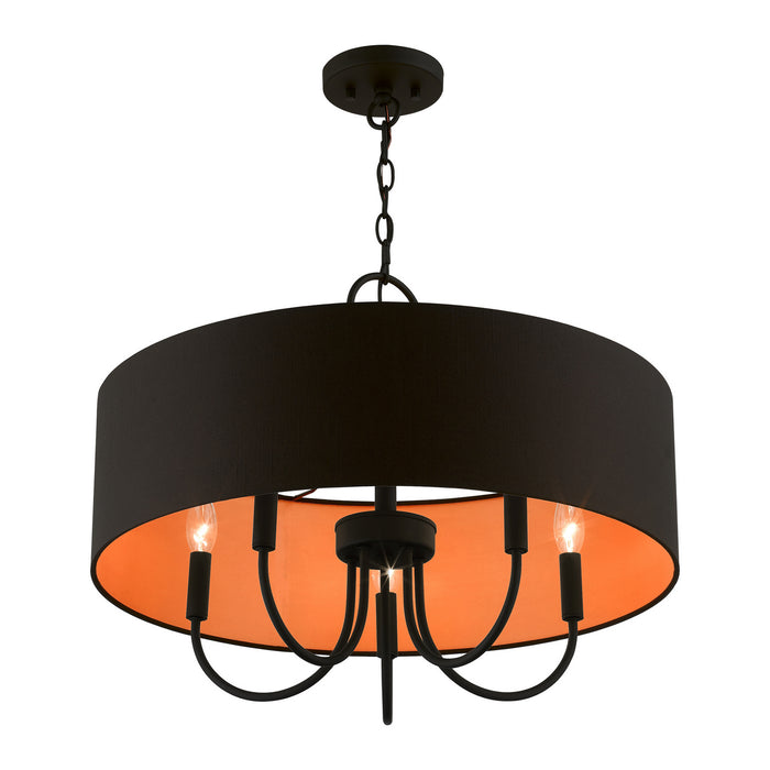 Livex Lighting 45615-04 Five Light Pendant, Black