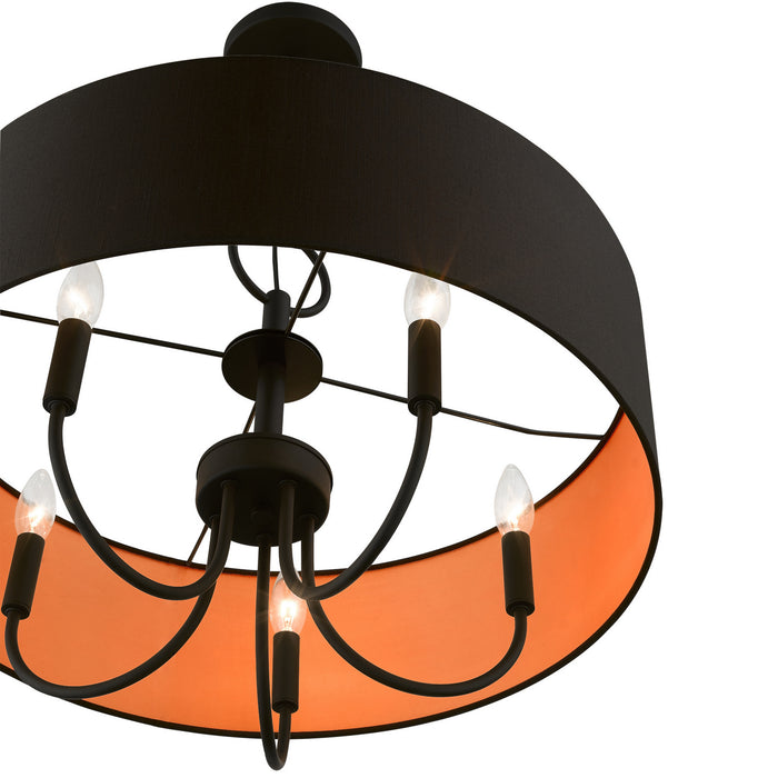 Livex Lighting 45615-04 Five Light Pendant, Black