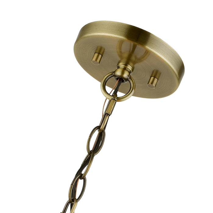 Livex Lighting 51355-01 Five Light Pendant, Antique Brass