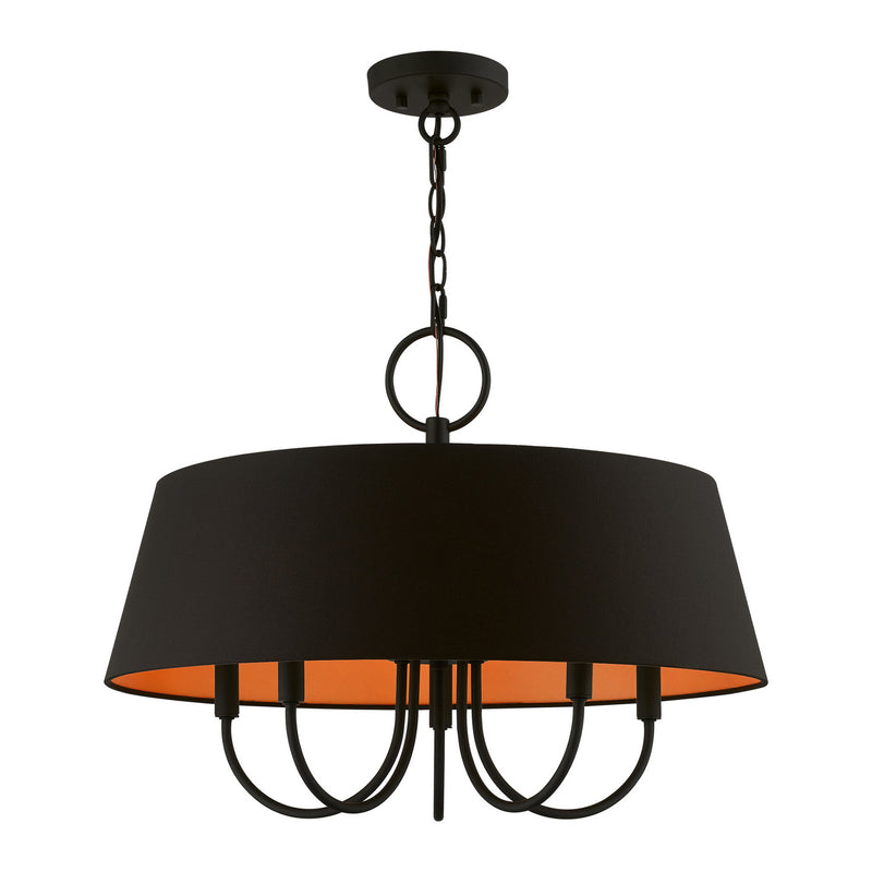 Livex Lighting 51355-04 Five Light Pendant, Black