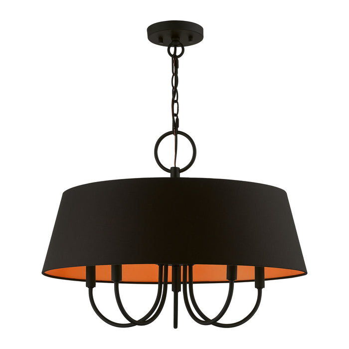 Livex Lighting 51355-04 Five Light Pendant, Black