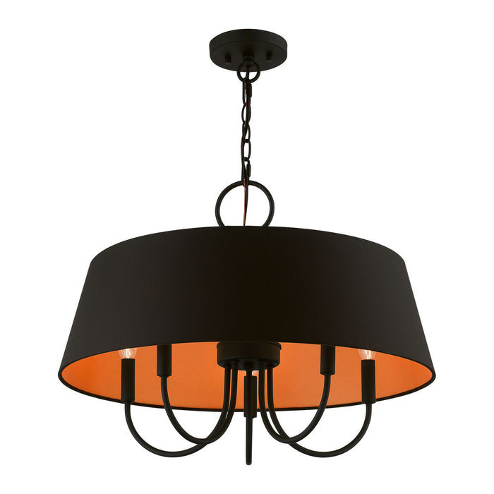 Livex Lighting 51355-04 Five Light Pendant, Black