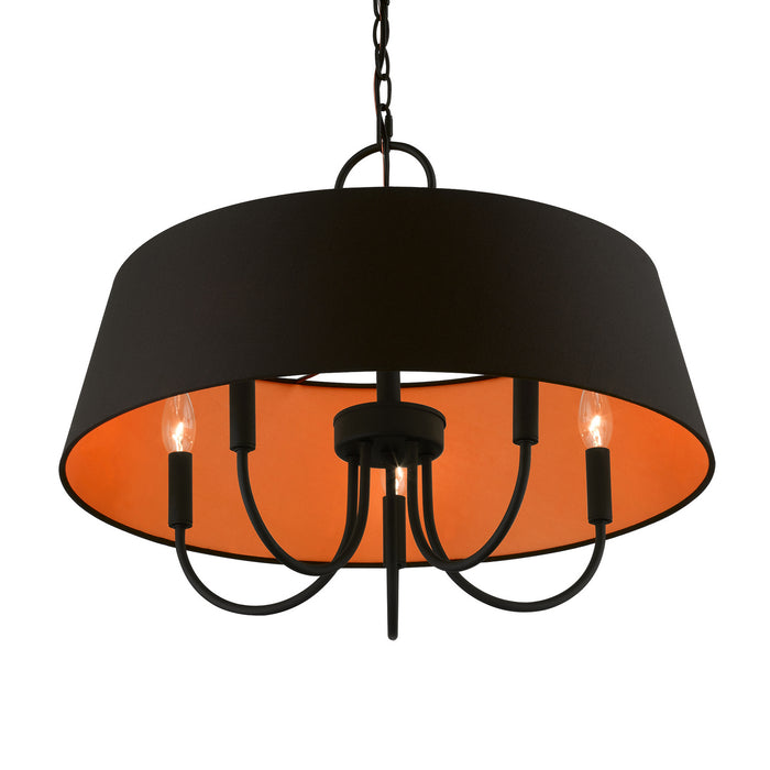 Livex Lighting 51355-04 Five Light Pendant, Black