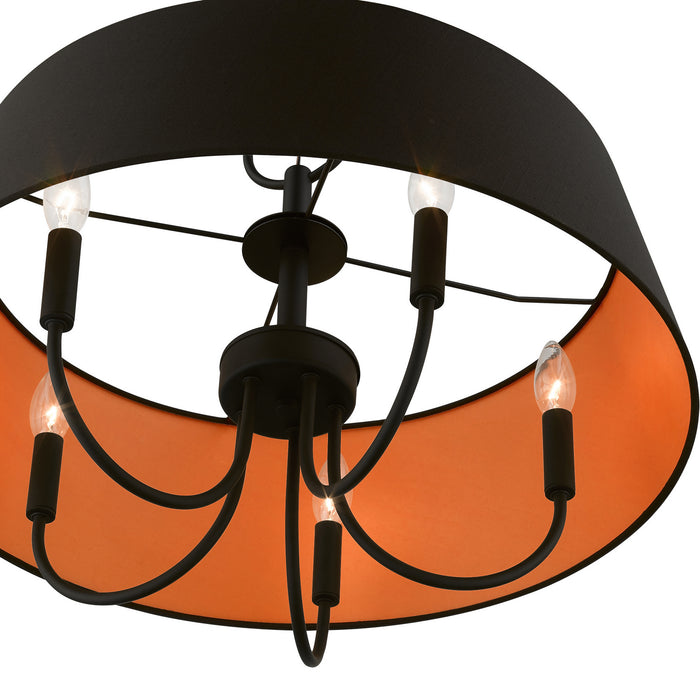 Livex Lighting 51355-04 Five Light Pendant, Black