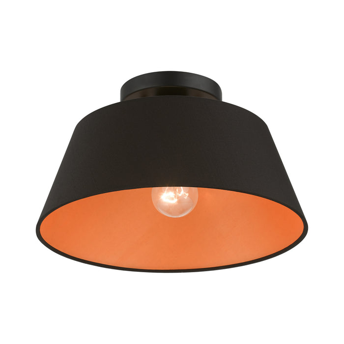 Livex Lighting 51357-04 One Light Semi-Flush Mount, Black