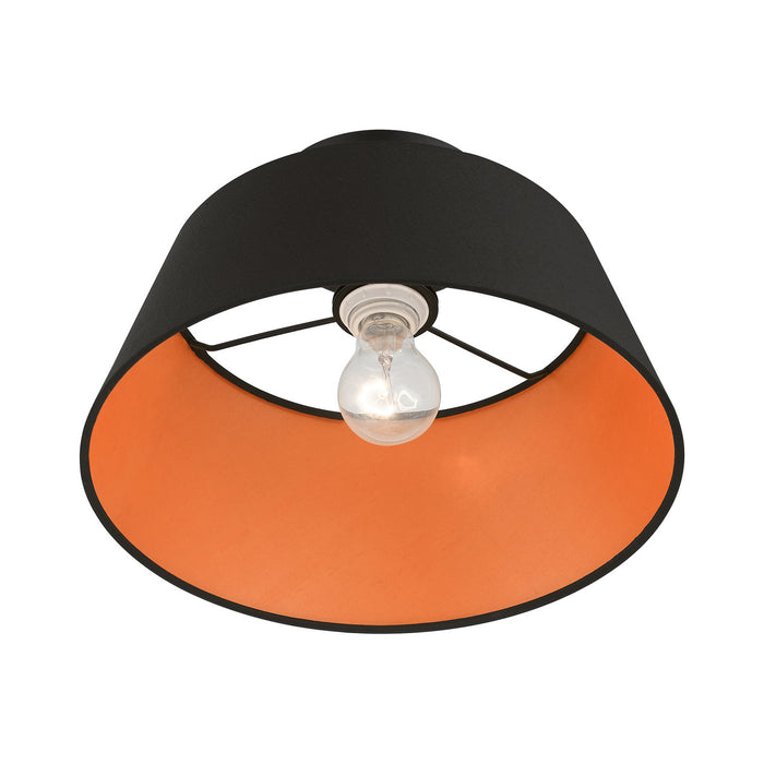 Livex Lighting 51357-04 One Light Semi-Flush Mount, Black