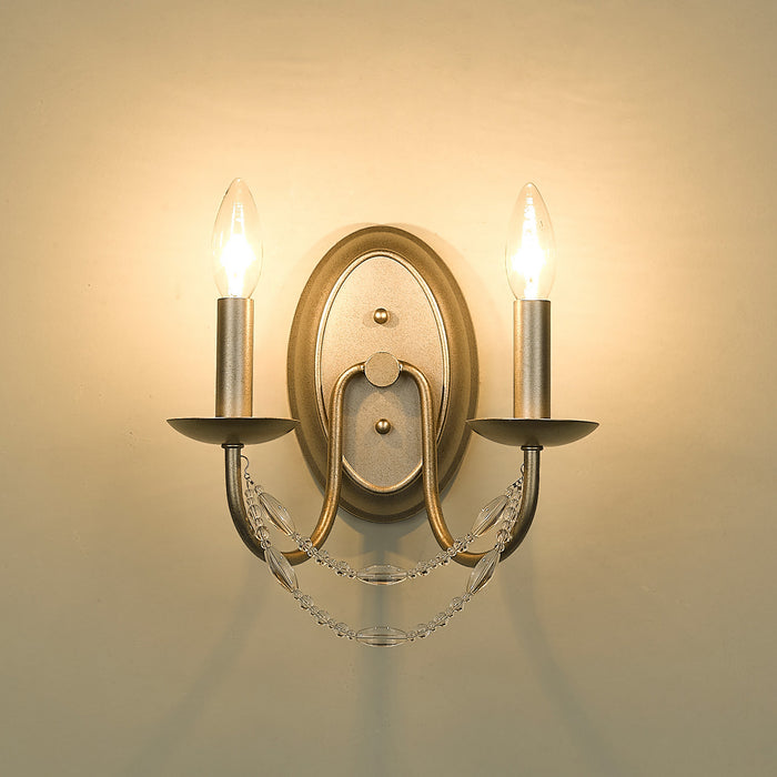 Golden 7644-2W GA Two Light Wall Sconce, Golden Aura