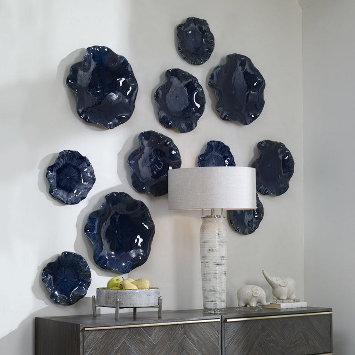 Uttermost 04253 Wall Decor, S/3, Cobalt Blue