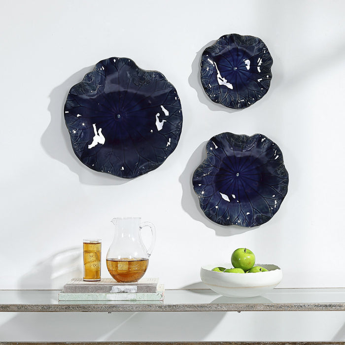 Uttermost 04253 Wall Decor, S/3, Cobalt Blue