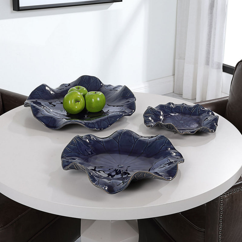 Uttermost 04253 Wall Decor, S/3, Cobalt Blue