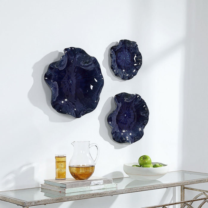 Uttermost 04253 Wall Decor, S/3, Cobalt Blue