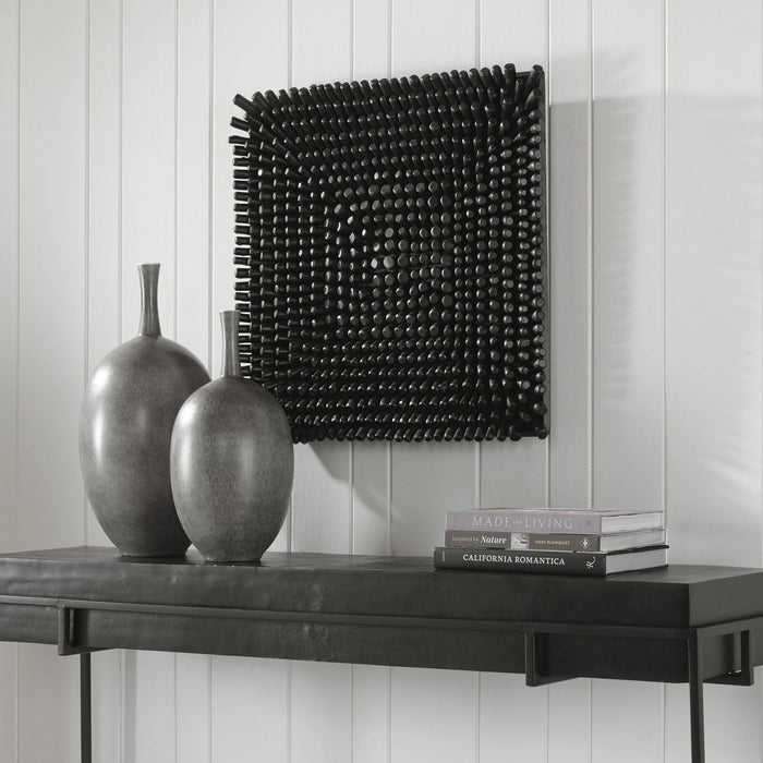 Uttermost 04321 Wall Panel, Satin Black