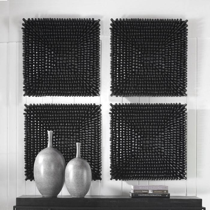 Uttermost 04321 Wall Panel, Satin Black