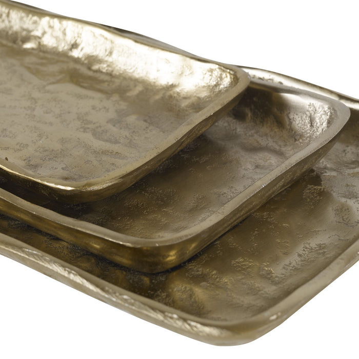 Uttermost 17989 Trays, S/3, Antique Gold