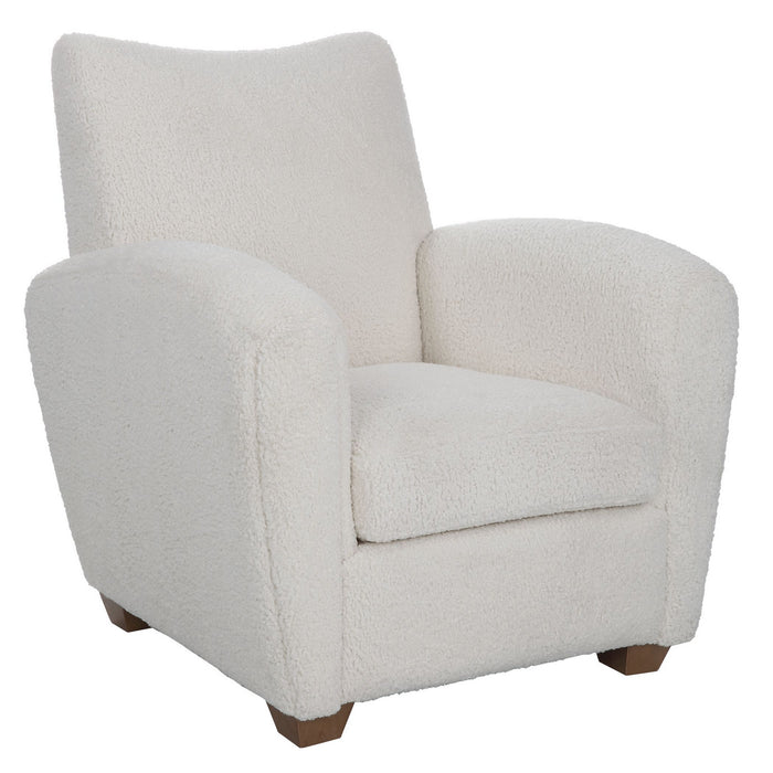 Uttermost 23682 Accent Chair, White