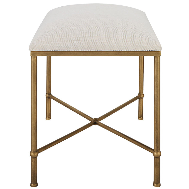 Uttermost 23689 Bench, Antique Gold