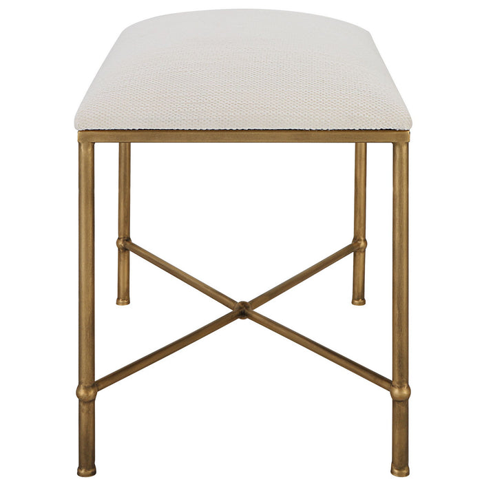 Uttermost 23689 Bench, Antique Gold