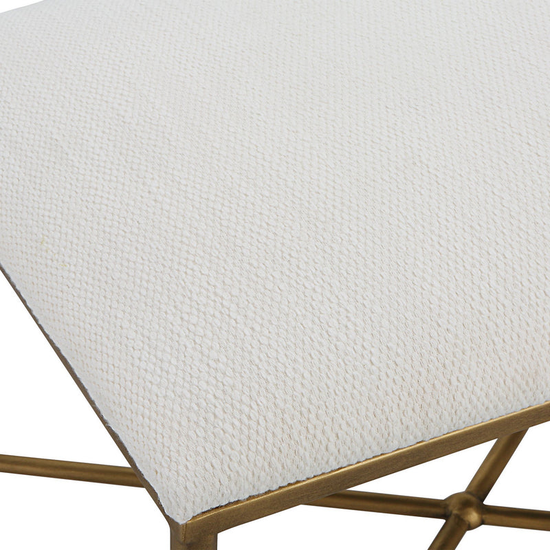 Uttermost 23689 Bench, Antique Gold