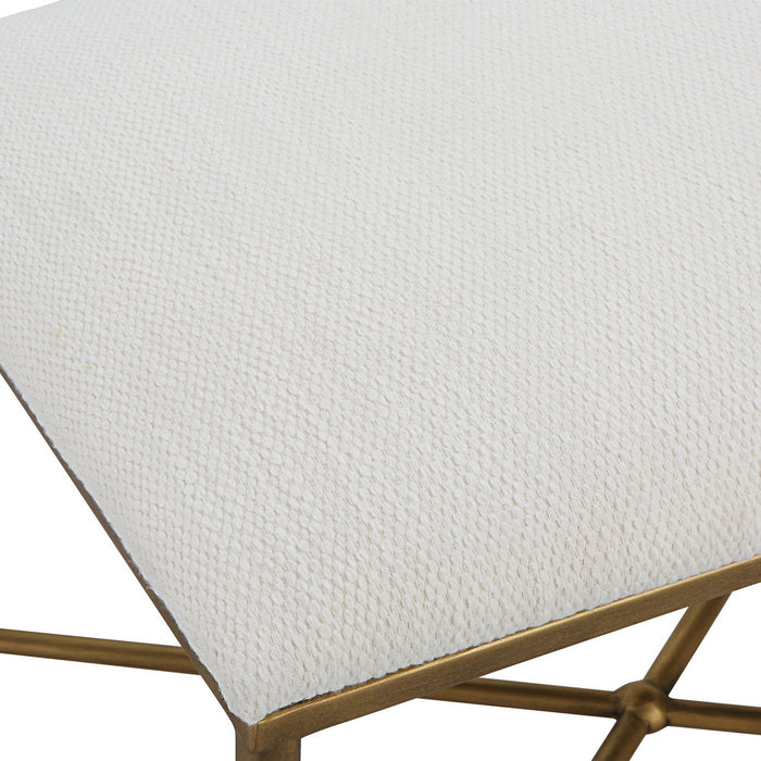 Uttermost 23689 Bench, Antique Gold