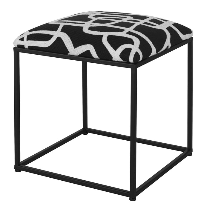 Uttermost 23690 Accent Stool, Matte Black