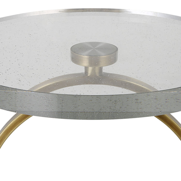 Uttermost 25178 Accent Table, Antique Brass