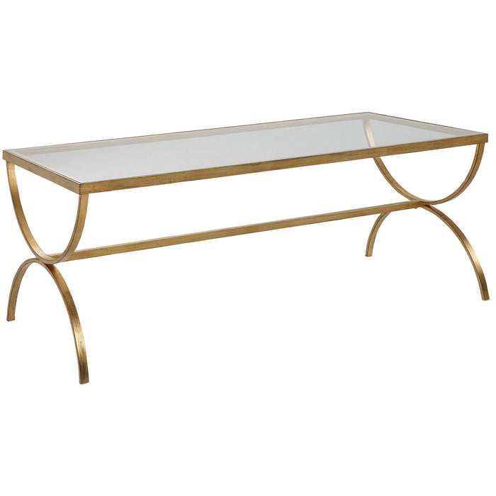 Uttermost 25186 Coffee Table, Antiqued Gold