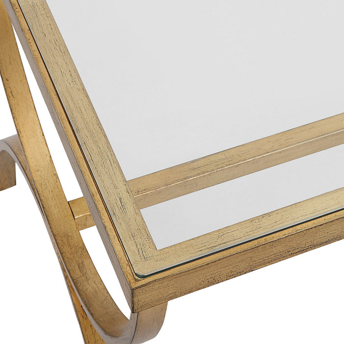 Uttermost 25186 Coffee Table, Antiqued Gold