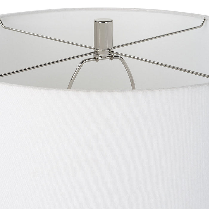 Uttermost 30001-1 One Light Table Lamp, Polished Nickel