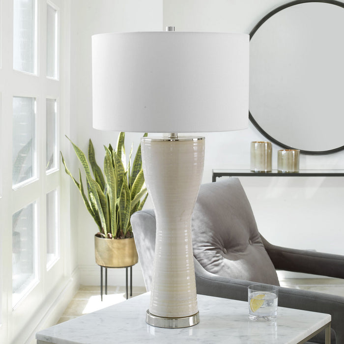 Uttermost 30001-1 One Light Table Lamp, Polished Nickel
