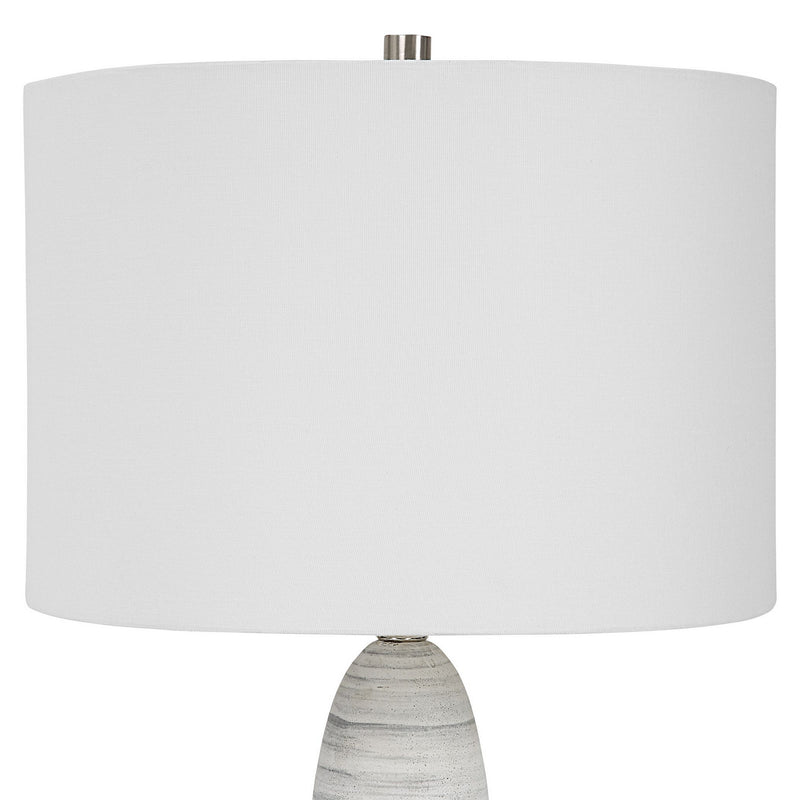 Uttermost 30004-1 One Light Table Lamp, Brushed Nickel