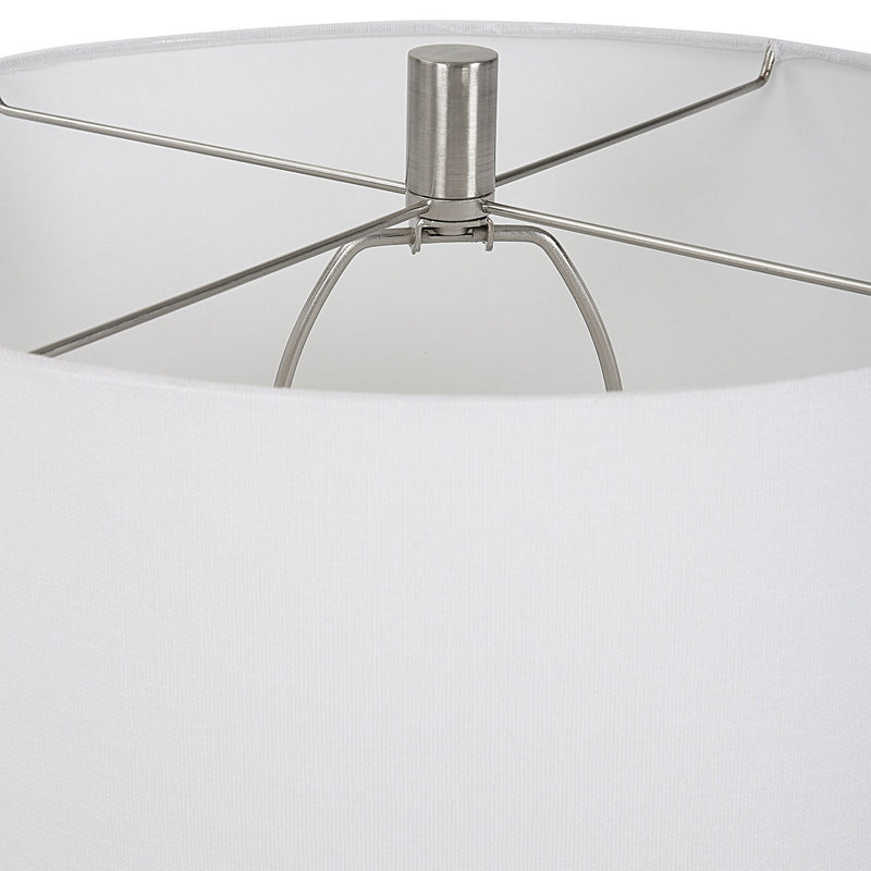 Uttermost 30004-1 One Light Table Lamp, Brushed Nickel