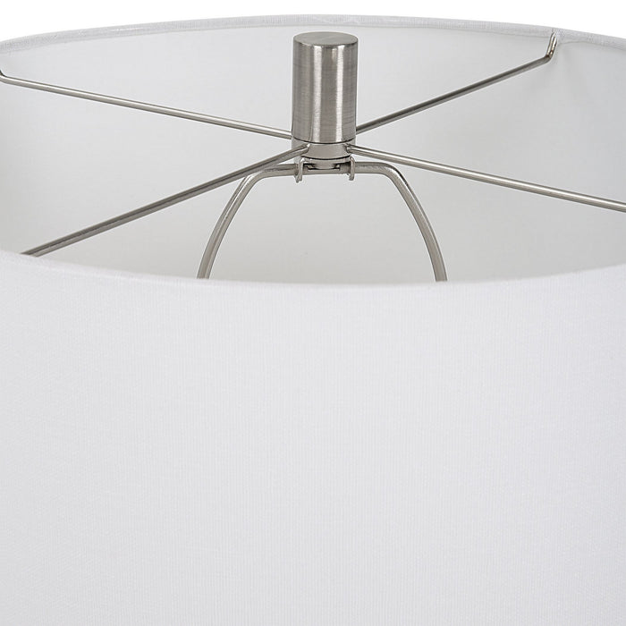 Uttermost 30004-1 One Light Table Lamp, Brushed Nickel