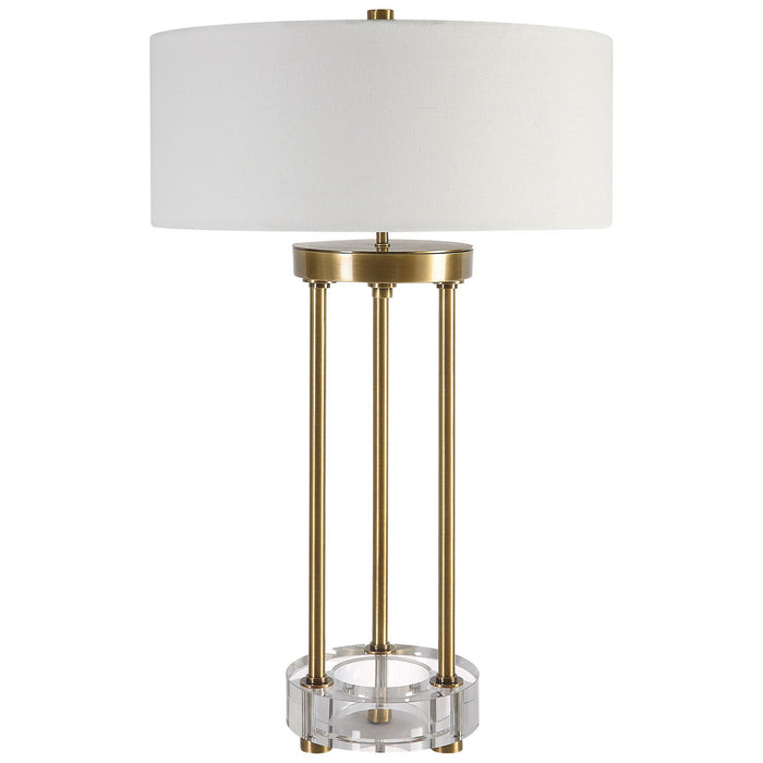 Uttermost 30013-1 Two Light Table Lamp, Antique Brass