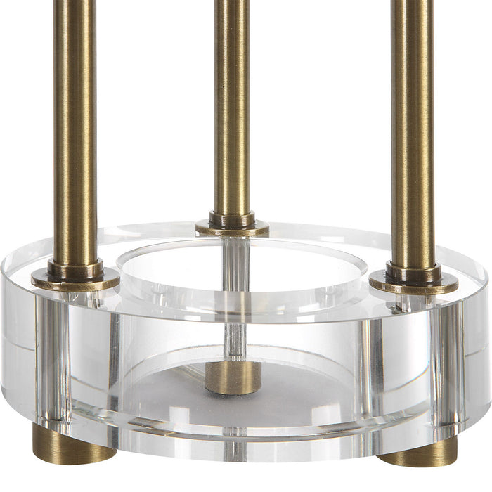 Uttermost 30013-1 Two Light Table Lamp, Antique Brass