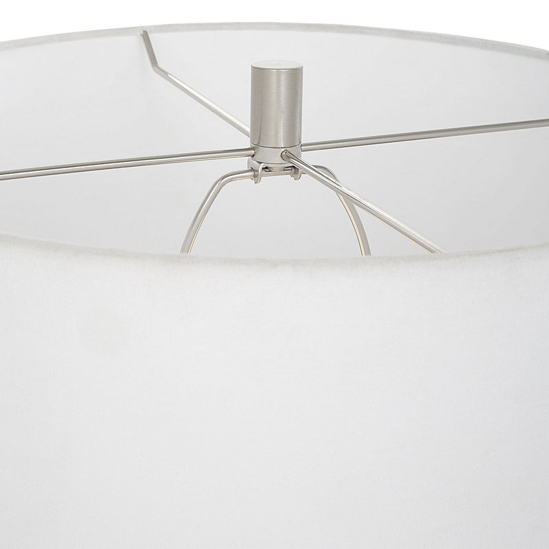 Uttermost 30015-1 One Light Table Lamp, Brushed Nickel