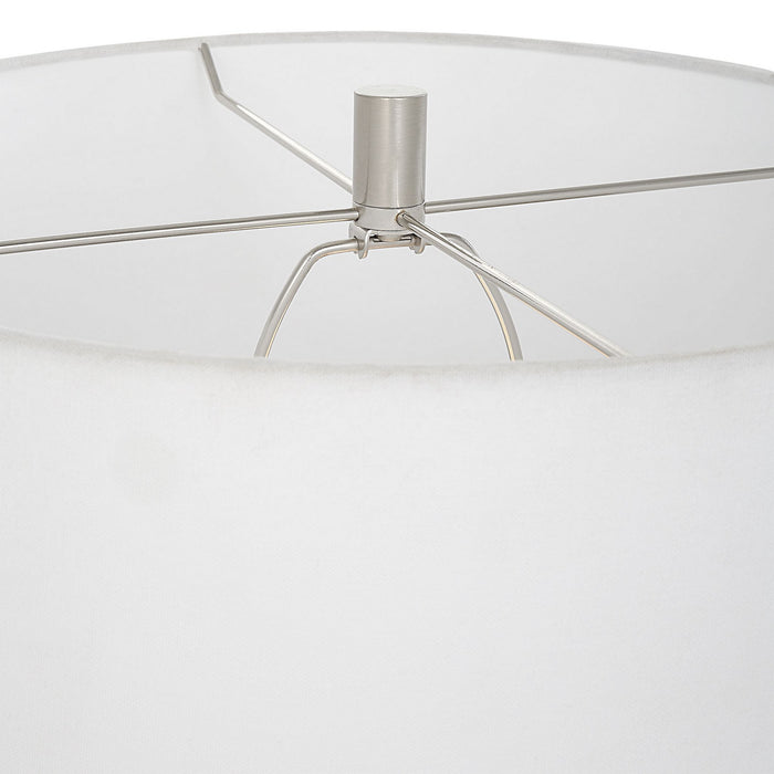 Uttermost 30015-1 One Light Table Lamp, Brushed Nickel