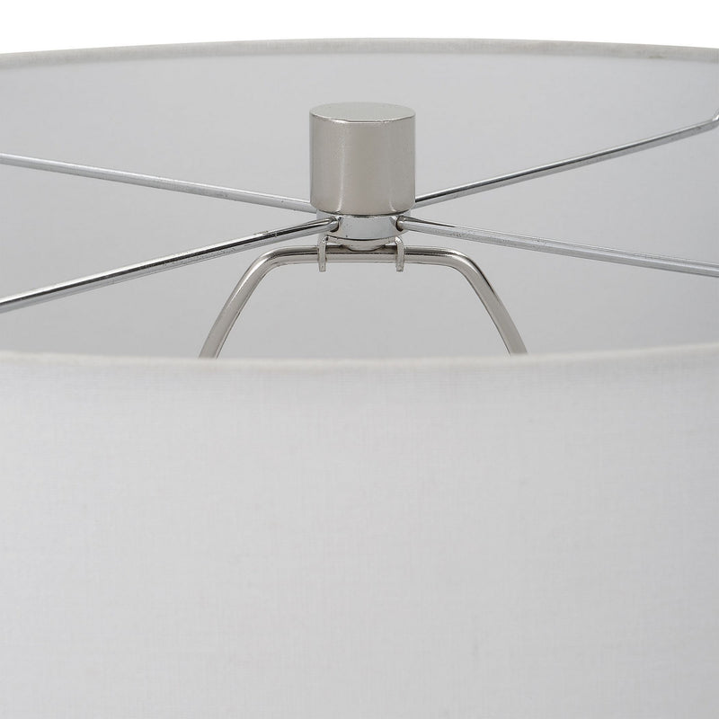 Uttermost 30038 One Light Table Lamp, Brushed Nickel