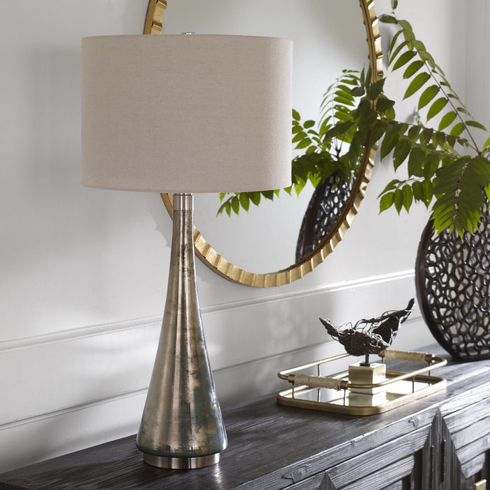 Uttermost 30039 One Light Table Lamp, Brushed Nickel