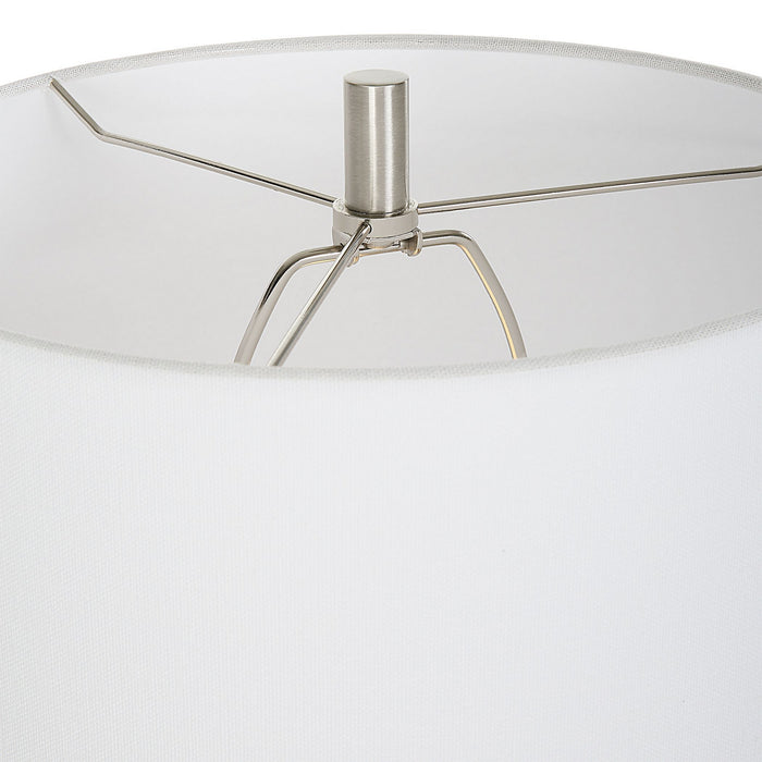 Uttermost 30040 One Light Buffet Lamp, Brushed Nickel