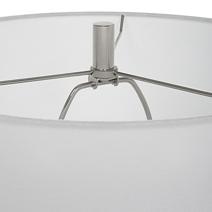 Uttermost 30052-1 One Light Table Lamp, Polished Nickel