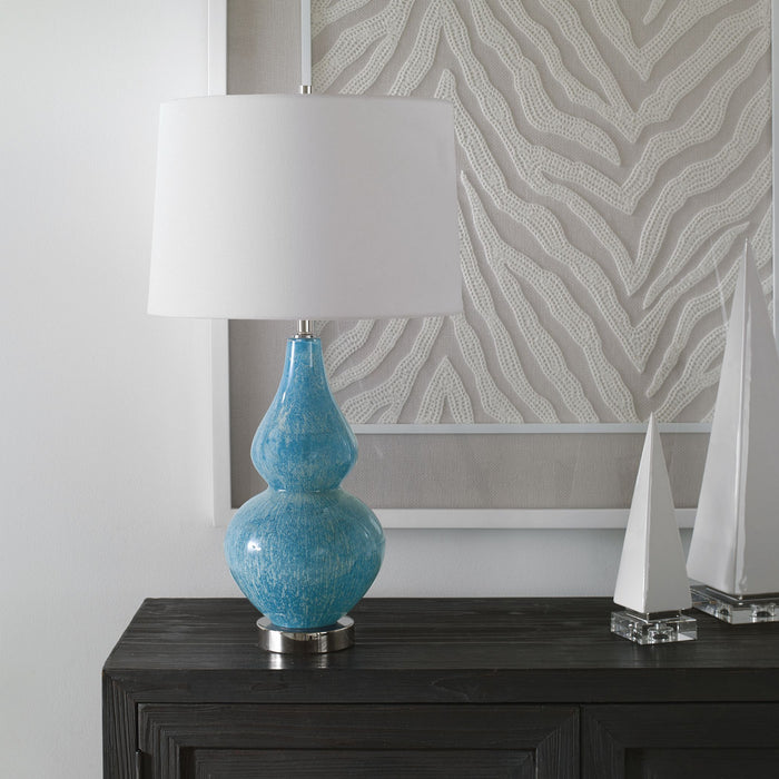 Uttermost 30052-1 One Light Table Lamp, Polished Nickel