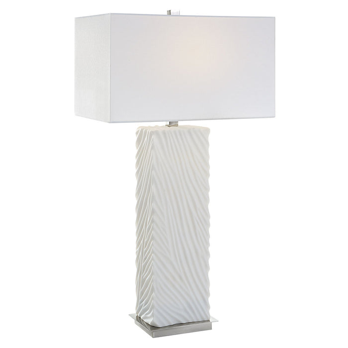 Uttermost 30066 One Light Table Lamp, Brushed Nickel