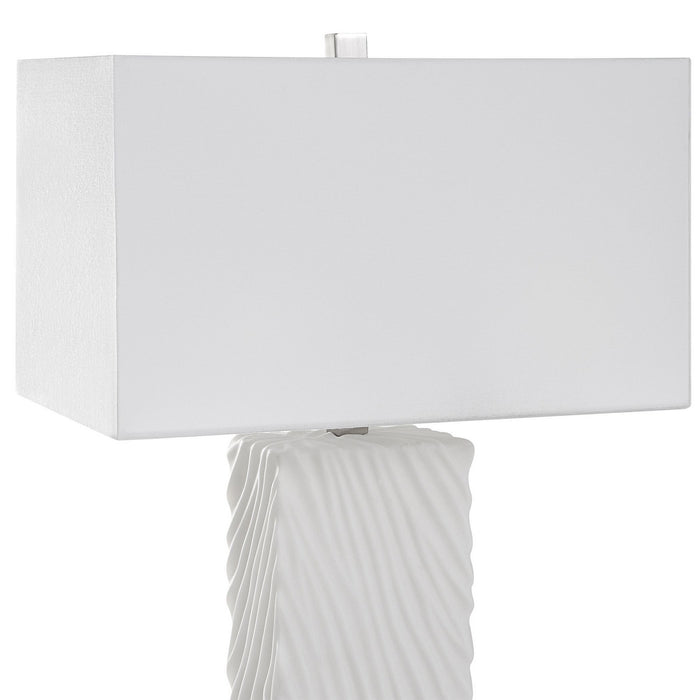 Uttermost 30066 One Light Table Lamp, Brushed Nickel