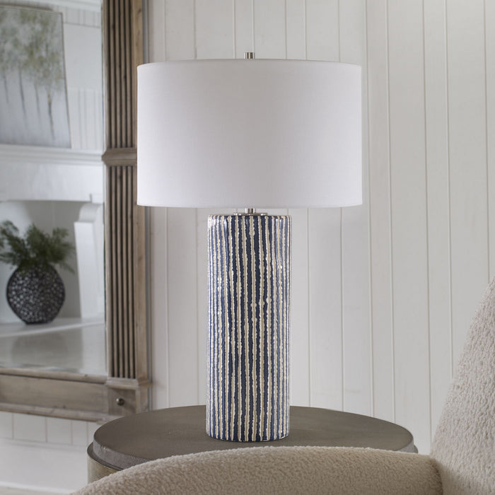 Uttermost 30067 One Light Table Lamp, Brushed Nickel